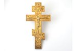 cross, The Crucifixion of Christ, copper alloy, guilding, Russia, the 19th cent., 38.5 x 20.2 x cm,...