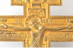крест, Распятие Христово, медный сплав, золочение, Российская империя, 19-й век, 38.5 x 20.2 x см, 1...