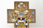 cross, The Crucifixion of Christ, copper alloy, 6-color enamel, Russia, the 19th cent., 36.6 x 19 x...