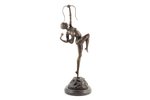 figurine, "Diana - goddess of the hunt", signed by Pierre Le Faguays, bronze, marble, h 49 cm, weigh...