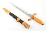 dirk, Navy, USSR military forces, "ZiK", Nr. 0758, with parade strap, total length 33.9 cm, blade le...