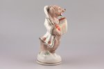 figurine, Bear playing accordion, porcelain, Riga (Latvia), USSR, sculpture's work, Riga porcelain f...