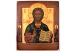 ikona, Jēzus Kristus Pantokrators, rāmī, dēlis, gleznojums, zeltījums, Krievijas impērija, rāmis 81...