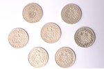лот из 7 монет: 5 марки, 1876 / 1898 / 1899 / 1901 / 1903 / 1904 / 1913 г., Вольный и ганзейский гор...
