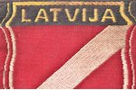 нашивка, Латышский легион, Латвия, 40-е годы 20го века, 61 x 65 мм...