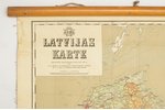 Latvijas karte, pielikums Latviešu konversācijas vārdnīcai, izdevējs: Valstspapīru spiestuve, Latvij...