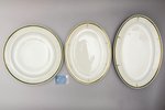 set of 3 plates, porcelain, M.S. Kuznetsov manufactory, Russia, the end of the 19th century, Ø 36 /...