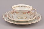 tea trio, porcelain, M.S. Kuznetsov manufactory, Riga (Latvia), 1937-1940, Ø (saucers) 19.7 / 15.6 c...