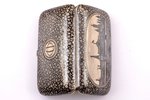 cigarette case, silver, 84 standard, 102.8 g, niello enamel, gilding, 9.5 x 5.7 x 2.2 cm, factory of...
