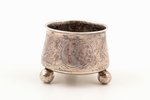 saltcellar, silver, 84 standard, 27.15 g, engraving, h 3.6 cm, 1891, Moscow, Russia...