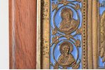 icon, Jesus Christ the Blessed Silence, copper alloy, 1-color enamel, Russia, the 19th cent., 14.9 x...
