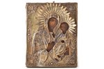 icon, the Iveron Mother of God, board, silver, painting, guilding, 84 standard, Moscow, Russia, 1860...