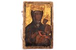 icon, Mother of God, painting, guilding, paper(?), Russia, the 19th cent., 16.9 x 12.3 x 2.5 cm...