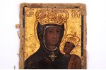 icon, Mother of God, painting, guilding, paper(?), Russia, the 19th cent., 16.9 x 12.3 x 2.5 cm...