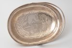 candy-bowl, silver, 84 standard, 191.85 g, engraving, 19.2 x 14 cm, h with handle 15.3 cm, 1886, Mos...
