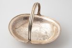 candy-bowl, silver, 84 standard, 191.85 g, engraving, 19.2 x 14 cm, h with handle 15.3 cm, 1886, Mos...