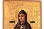 icon, Holy Great Martyr Antonina, board, painting, gold leafy, Russia, the border of the 19th and th...
