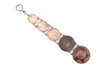 watch fob, made of 10, 15, 20 kopecks coins (1932-1933), 50 kopecks coin (1922, silver) and badge "L...