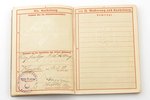 dokuments, Wehrpass - Militārā dienesta pase, Trešais Reihs, 14.7 x 10.50 cm cm, pielikumā fotogrāfi...