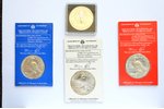комплект из 4 монет номиналом 1 доллар, 1984 / 1986 г., Proof...