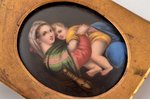 ikona, Triju prieku Dievmāte, misiņš, gleznojums uz porcelāna, 19. gs. 2. puse, izmērs ar rāmi 10.9...