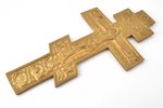 крест, Распятие Христово, бронза, Российская империя, 19-й век, 37.9 x 19.5 x 0.8-1 см, 1335 г....