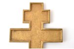 крест, Распятие Христово, бронза, Российская империя, 19-й век, 37.9 x 19.5 x 0.8-1 см, 1335 г....