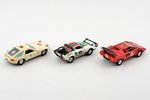 komplekts, 3 King Star auto modeļi: Porsche 928, Lancia Stratos Safari Type, Lamborghini Countach LP...