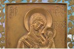 icon, Tikhvin icon of the Mother of God, copper alloy, 4-color enamel, Moscow, Russia, the 19th cent...