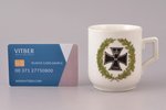 cup, Iron Cross, World War I, porcelain, h 7.4 cm, Ø 6.5 cm, Germany, the beginning of the 20th cent...