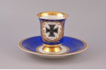 coffee pair, Iron Cross, World War I, porcelain, Ø (saucer) 16 cm, h (cup) 8.4 cm, manufactured by K...