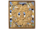 ikona, Neopalimaja Kupina, vara sakausējuma, 5-krāsu emalja, Krievijas impērija, 19. gs., 10 x 9.4 x...