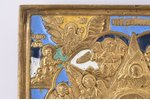 ikona, Neopalimaja Kupina, vara sakausējuma, 5-krāsu emalja, Krievijas impērija, 19. gs., 10 x 9.4 x...