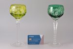 set of 6 champagne glasses, Lausitzer, Germany, the 2nd half of the 20th cent., h 20.9, Ø 8.6 cm...