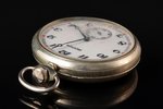 pocket watch, "Molniya", USSR, metal, 90.20 g, 6 x 5 cm, Ø 50 mm, mechanism in working order, traces...