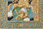 ikona, Svētais Lielmoceklis Georgijs (Juris) Uzvarētājs, vara sakausējuma, 6-krāsu emalja, Maskava,...