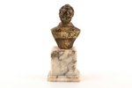 bust, Johann Wolfgang von Goethe, bronze, h 16.5 cm, weight 1222 g....