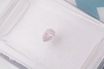 diamond, with certificate, diamonds, 0.12 ct, 3.78 x 2.56 x 1.73 mm, shape and cutting style - pear...