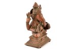 statuete, "Ganēša", bronza, h 15 cm, svars 1399 g., 19. un 20. gadsimtu robeža...