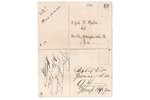 postcard, 2 pcs., greetings, Latvia, 20-30ties of 20th cent., 13.8х8.8 cm...