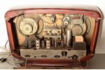 radio receiver, "Zvezda 54", marked "ИШ", USSR, the 50ies of 20th cent., 56 x ~25 x h35 cm, adapted...