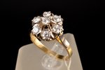 a ring, gold, 750 standard, 5.27 g., the size of the ring 18.75, 7 brilliants, TW 0.88 ct, 1979, Bak...