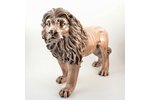 figurine, "Lion", silver, 925 standard, weight (brutto) 18.55 kg, 38 x 58 x 20 cm, Alessandro Magrin...