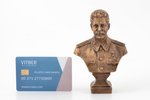 bust, "Stalin", Art Fund of the USSR, bronze, h 12.3 cm, weight 508 g., USSR, 1947...