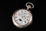 pocket watch, Switzerland, Germany, silver, 800 standart, 90.76 g, 6.4 x 5.1 cm, Ø 51 mm, mechanism...