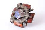 miniature badge - replica, Cēsis company, Latvia, 20 x 19.5 mm, minor enamel defect...