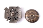 miniature badge - replica, Cēsis company, Latvia, 20 x 19.5 mm, minor enamel defect...