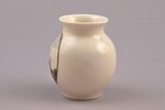 small vase, "Tallinn", porcelain, Langebraun, Estonia, the 20-30ties of 20th cent., h 6 cm...