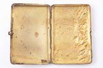 портсигар, серебро, "Крушение корабля Непобедимой армады во время шторма", 84 проба, 204.85 г, золоч...
