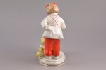 statuete, Meitene ar suni, porcelāns, Rīga (Latvija), PSRS, Rīgas porcelāna rūpnīca, modeļa autors -...